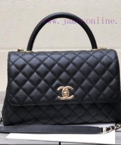 Chanel Bag 𝘾𝙃𝘼𝙉𝙀𝙇 𝟮𝟭𝙉𝙚𝙬 𝘾𝙤𝙘𝙤 𝙝𝙖𝙣𝙙𝙡𝙚The outer seam of the bag cover is designed with a built- wji9rzid