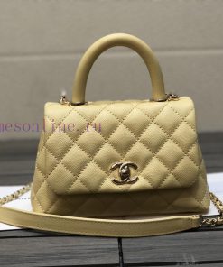 Chanel Bag 𝘾𝙃𝘼𝙉𝙀𝙇 𝘾𝙤𝙘𝙤 𝙝𝙖𝙣𝙙𝙡𝙚Customized original fine ball calf leather/inner calf leather p k9gz8v8y