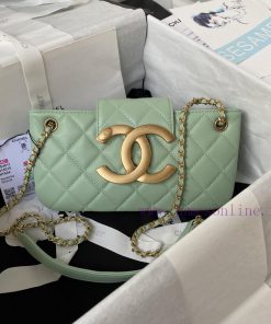 Chanel Bag Chanel 24C Early Spring Vacation Collection AS4611 Retro Metal Large Logo with a hrsazc5m