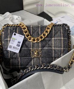 Chanel Bag Chanel Autumn/Winter Collection 19bagPlant grass in seconds 〰️ AS1161 woolen fabr fcuc7ii8