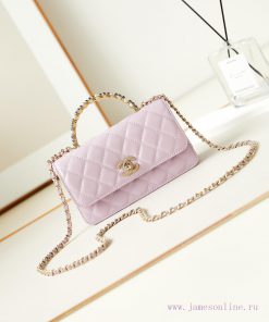 Chanel Bag 24p woc pearl handle embossed double C logo with high aesthetic value and full of z9iteolu