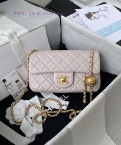 Chanel Bag Chanel AS1787 popular metal CF mini hood bag with a small golden ball added to th q3xv6ewa
