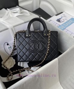 Chanel Bag 𝐂𝐡𝐚𝐧𝐞 1 ️ 22B New Product Series AS3345 Most Beautiful Makeup Box Bag Double C La fos8ge7e