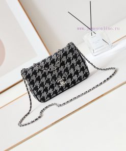 Chanel Bag 24A Black and White Full Diamond Thousand Bird Grid CF Shining ExcellenceYaWorth e1m76eym