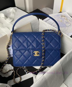 Chanel Bag Chanel 24K Lychee patterned Leather Lid Bag Handbag Super Super Beautiful AS6261E knmv3gez