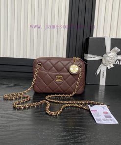 Chanel Bag Chanel 24k Camera Bag AS5190 Double C Gold Coin Pendant Soft Sheepskin with Retro aiytr4i8