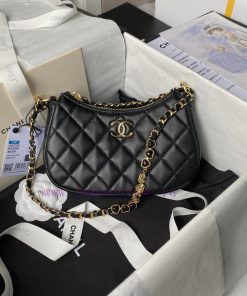 Chanel Bag Chanel 24p enamel buckle Hobo heart-shaped chain bag AS3786Hobo is really beautif hyf71ve1