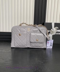 Chanel Bag Chanel 24A Bowling Ball AS4933 High Grade Bright Leather with Vintage Metal Exqui qkcfzkj1