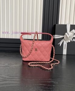 Chanel Bag Chanel 25C lunch box bag A4386 calf leather and metal chain ️ Design style Double 1ysy6qlh