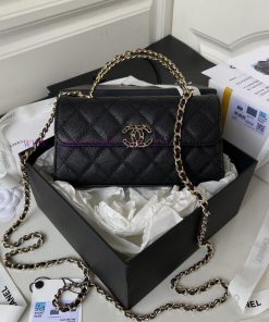 Chanel Bag Chanel 23p Black Horse Kelly Long Handle Bag🤍 Model A3238 🦢Material: Litchi cowhi mxfelsc3