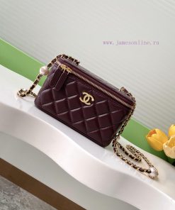 Chanel Bag The 24K pearl makeup bag is super luxurious, made of high-quality sheepskin mater 2oedyry4