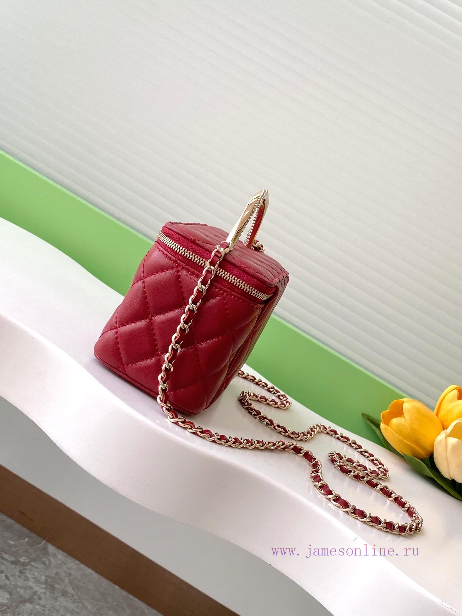 Chanel Bag 24K Limited Edition Diamond Handle Long Box Bag Makeup Slant Cross Bag with Diamo yp0qjiub - Image 3