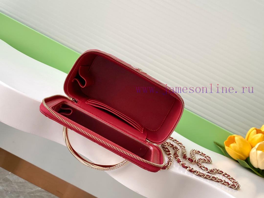 Chanel Bag 24K Limited Edition Diamond Handle Long Box Bag Makeup Slant Cross Bag with Diamo yp0qjiub - Image 9