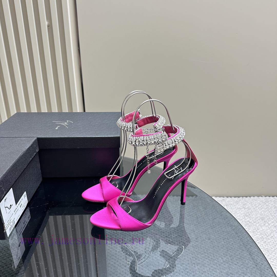 Giuseppe ZanottiGZ 2024s new rhinestone high heelsLacquer leather shoe headpiece with rhinesj4spcuw4 - Image 2