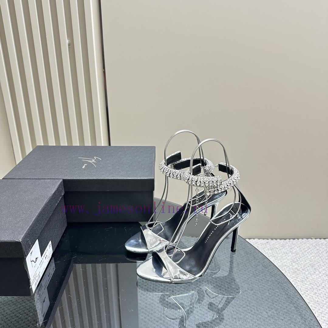 Giuseppe ZanottiGZ 2024s new rhinestone high heelsLacquer leather shoe headpiece with rhinest1mcb61l