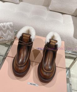 Top qualitymiu miu fw23 new arrival～Miu Miu 2023 Autumn/Winter New Thick soled Wool Short Boh0qmqf54