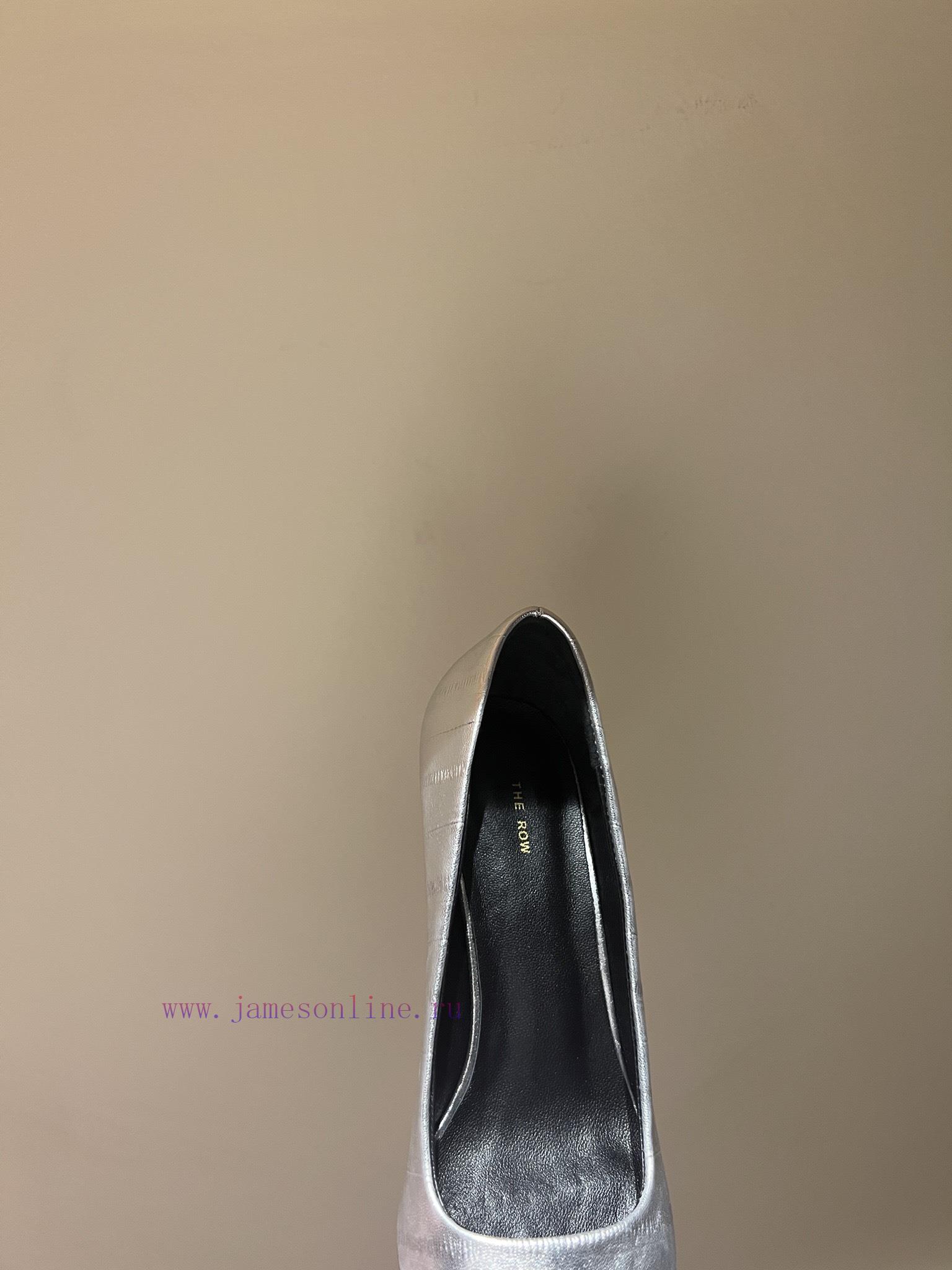The mostThe row autumn and winter new high-heeled square headed cat heel high-heeled single kjakkxm3 - Image 7