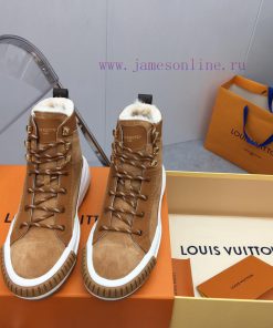 Louis Vuitton LV wool thick soled sports shoesThe latest color scheme of Velcro is super warsp4k0oqe