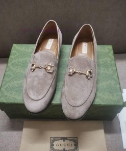 Gucc'i Jordaan series women's loafers new color Yangjing crystal diamond horseneck buckle reilbcbdc2