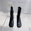 High qualityMaison Margiela MM6 new round heel pinch toe elastic boots and short bootsMateri3c2o5vld