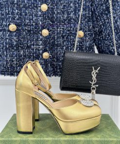 Gucci 24S Spring/Summer New Product Double G Diamond BuckleHentian High Waterproof Platform 456m0at4