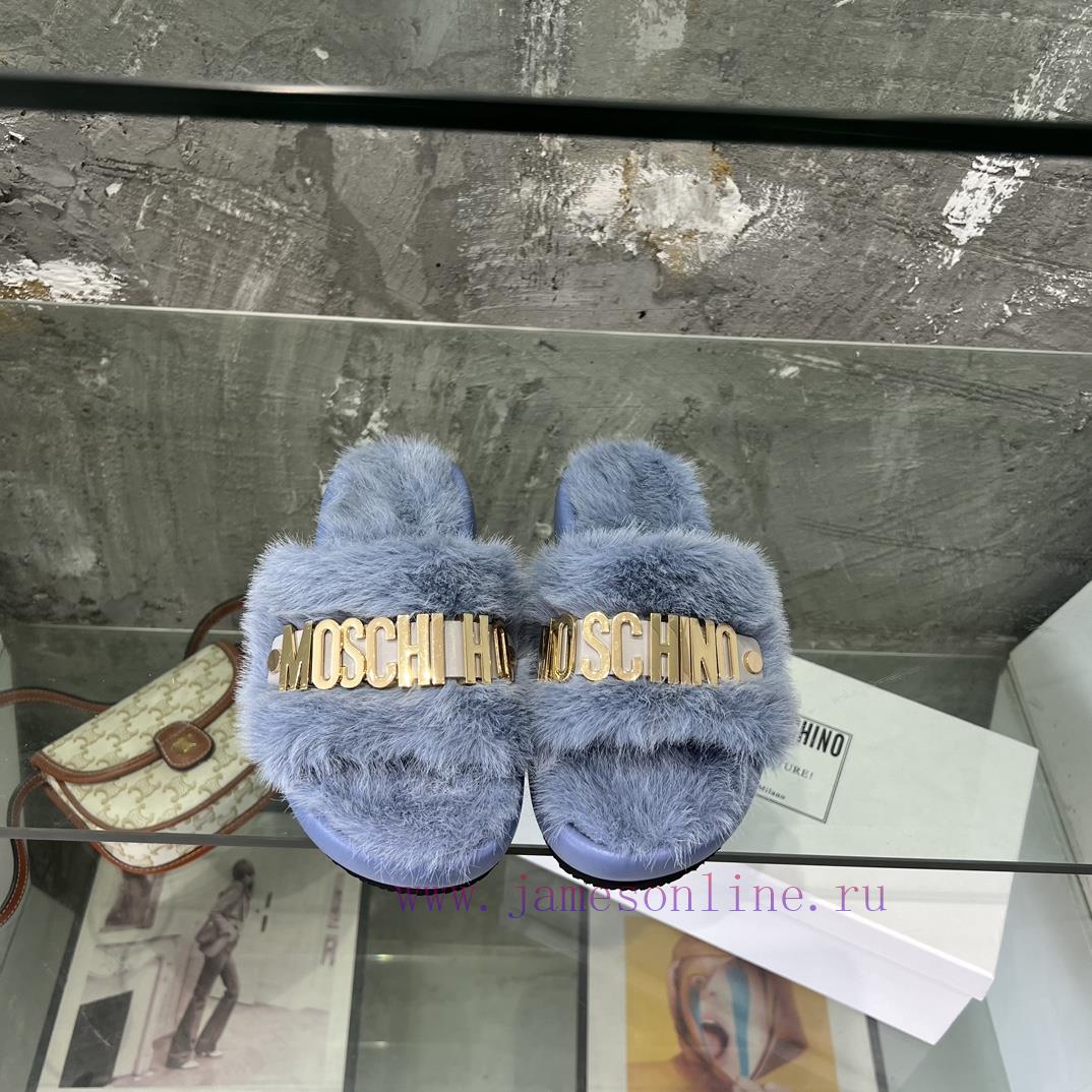 Moschino Mao Mao Slippers ️️ High end Lazy Slippers Released Across the Internet 🧐 Elegant ch3tfv03
