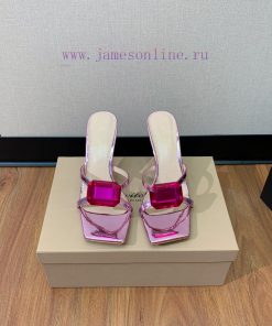 Gianvit Ross large button square toe slippers adhere to the design style of elegant and inte8wi2r2t5