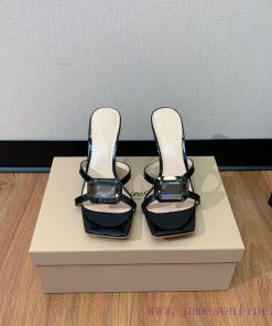 Gianvit Ross large button square toe slippers adhere to the design style of elegant and inte8d2x3h0z