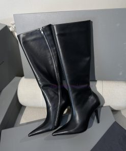 New BALENCIAGA pointed high-heeled cowhide high boots/short ankle bootsTop tier version ️️Th4rxigtkc