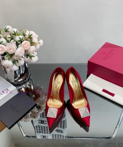 Valentino 2023 Spring/Summer New Silk High Heels Single Shoes————————————The upgraded and smaky7px03