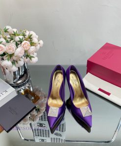 Valentino 2023 Spring/Summer New Silk High Heels Single Shoes————————————The upgraded and smeusq3vux