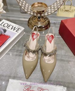𝐑𝐨𝐠𝐞𝐫𝐕𝐢𝐯𝐢 * 2024 Spring/Summer New Women's Shoes Virgule Diamond Buckle Lacquered Leather Rev3y353y6