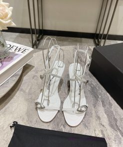 Alexander Wang's 24 Spring/Summer New Dome Middle Heel Sandals with Serpentine Pattern and Srvxv9pxm