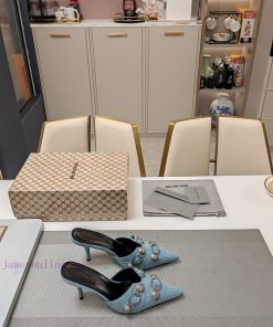 Washed denim new color rivet series Balenciaga 2024 explosive single item2024 Official Lates8suu6rxe