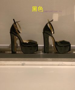 Valent * no hates the sky high waterproof platform fish mouth patent leather high heels, whi99bg3jjk