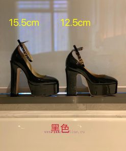 Valent * no hates the sky high waterproof platform patent leather high heels, which integratkareiuun