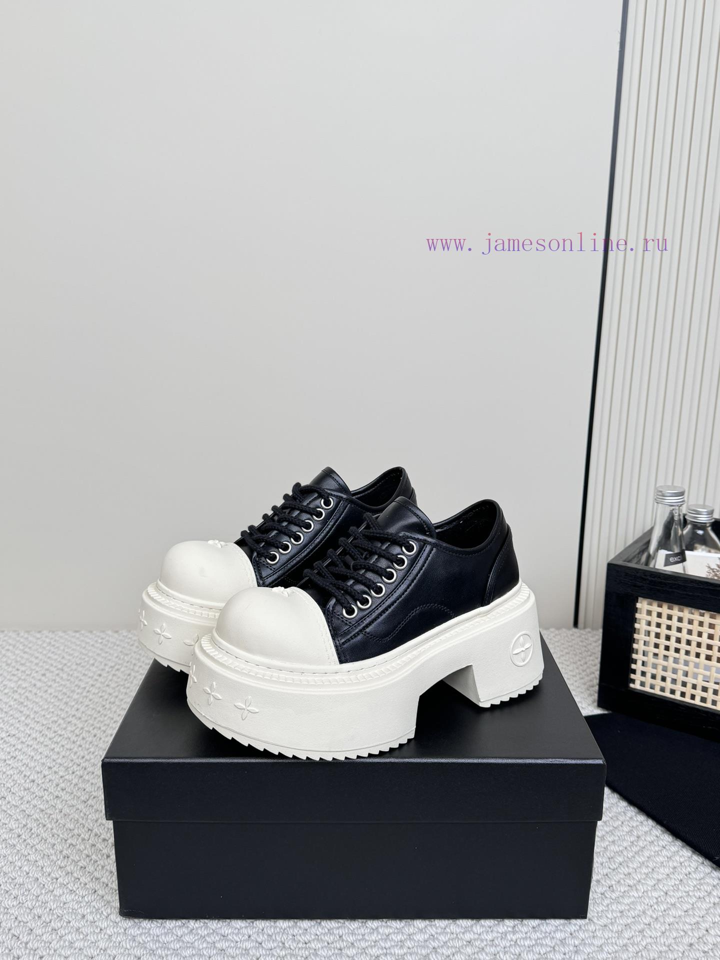 SMFK China-Chic Tide's latest popular cross flower big head thick soled derby shoesVersatileh8z2tc4t - Image 5