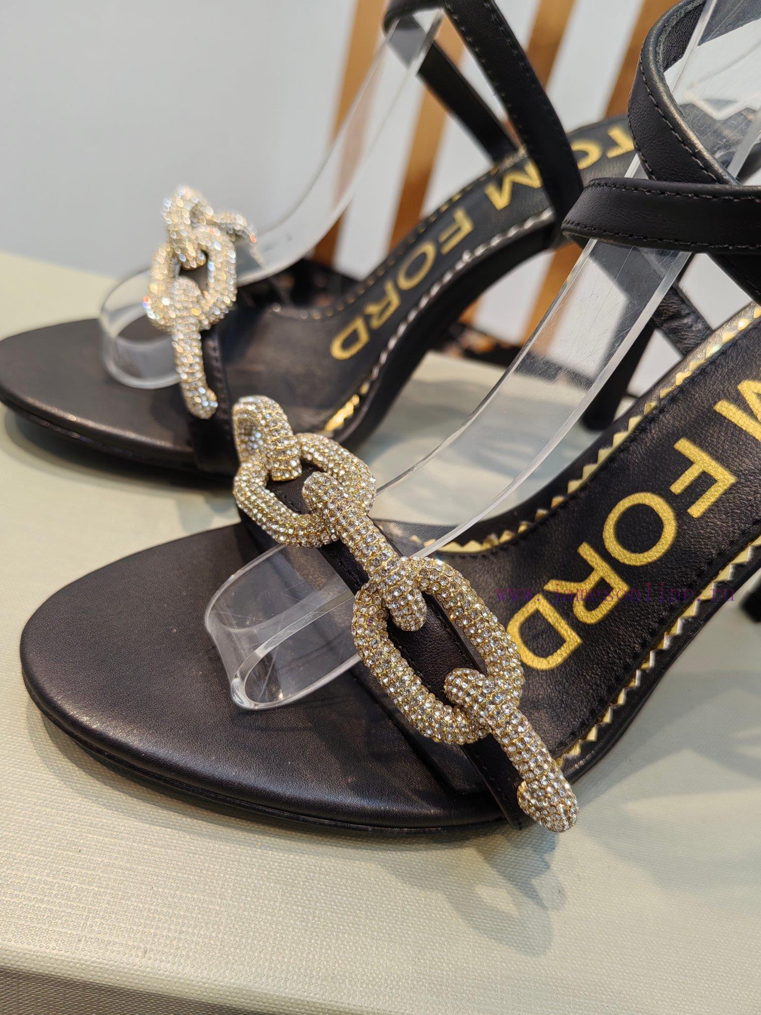 TOM FORD Top High Heel SandalsImported cowhide upperFoot pad sheepskinAAA grade original blasn6movvz - Image 5