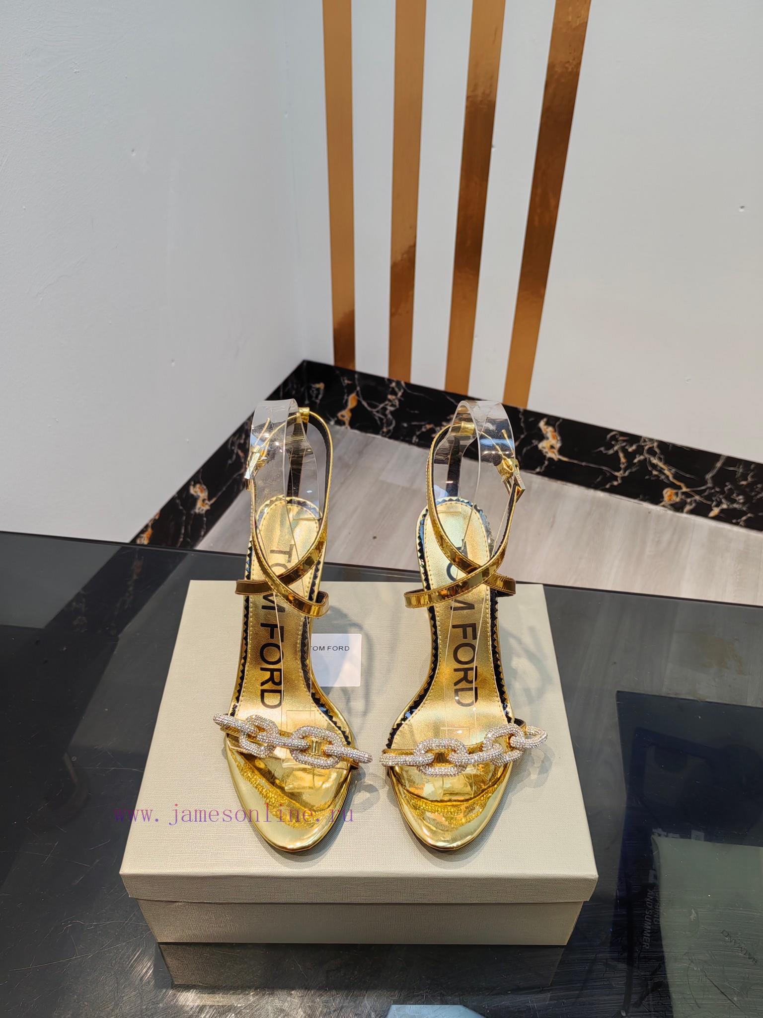 TOM FORD Top High Heel SandalsImported cowhide upperFoot pad sheepskinAAA grade original blatahrdlq2