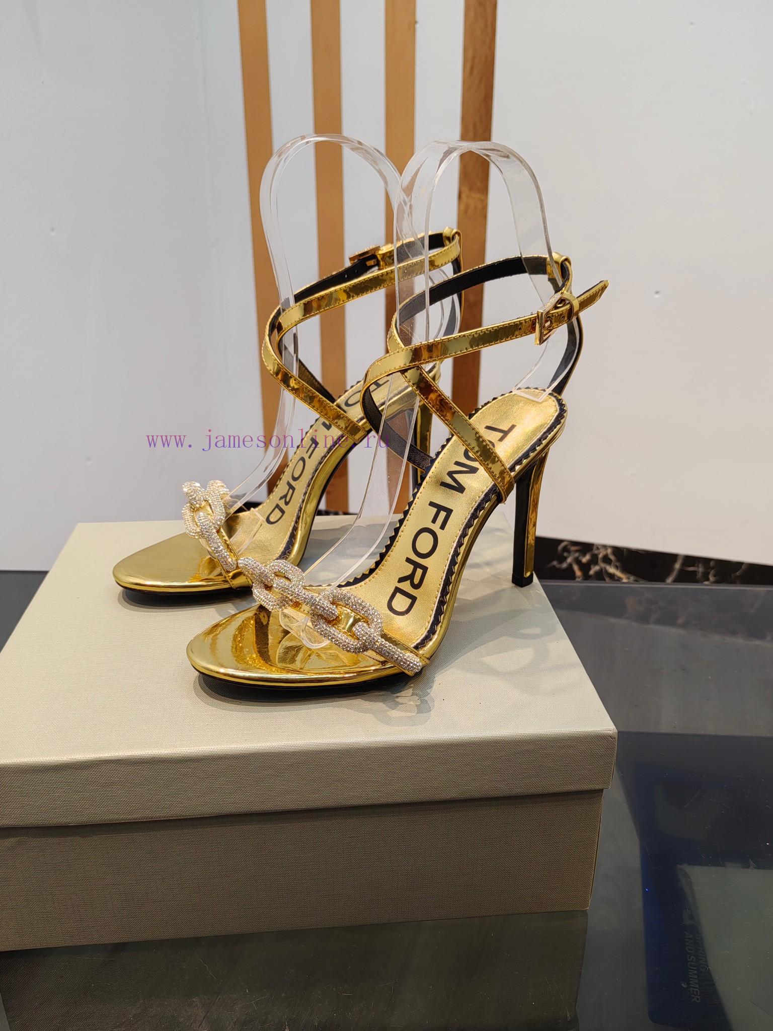 TOM FORD Top High Heel SandalsImported cowhide upperFoot pad sheepskinAAA grade original blatahrdlq2 - Image 4