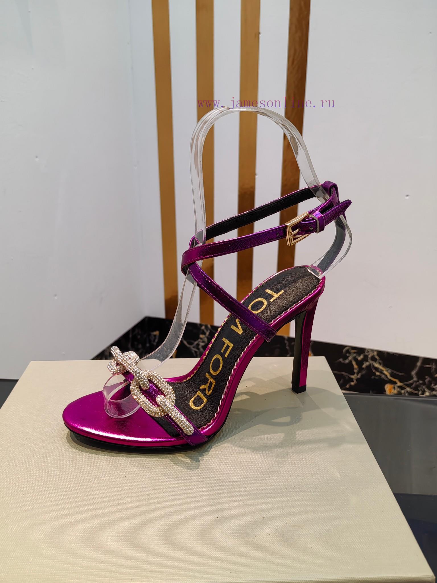 TOM FORD Top High Heel SandalsImported cowhide upperFoot pad sheepskinAAA grade original bla76gf8b13 - Image 10