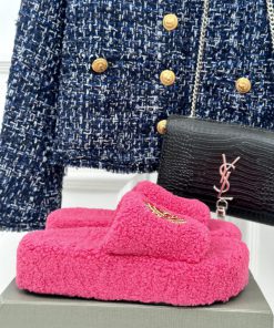 Balenciaga | Balenciaga 24S New Product Letter Embroidered Thai Thick Bottom Di Hairy Slippel7356hys