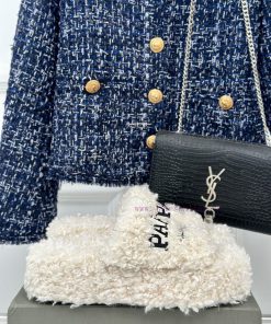 Balenciaga | Balenciaga 24S New Product Letter Embroidered Thai Thick Bottom Di Hairy Slippejq6mkcow