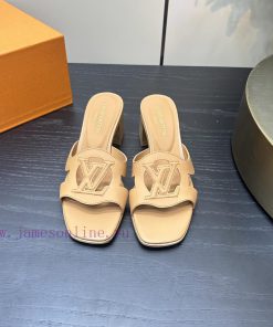 2024 early spring new LV donkey brand Louis Vuitton classic explosive hollow out thick heel c0dvabki