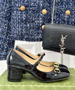 Gucci's timeless classic style with a horseneck buckle, fashionable Mary Jane single shoeOria3vmzszn