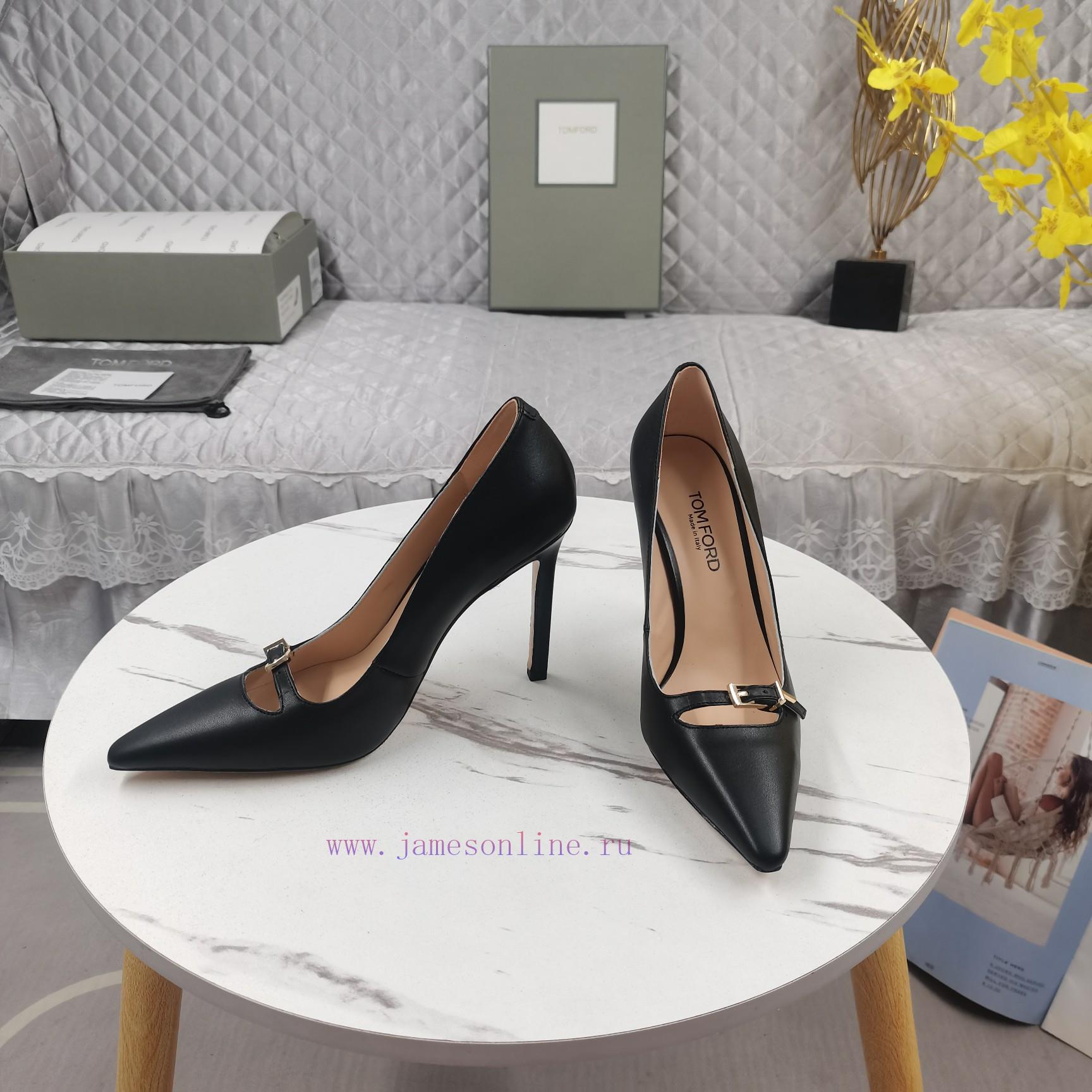 New Top Top TOM FORD2024 official website synchronized new belt buckle square toe high-heele47otm2ak - Image 5