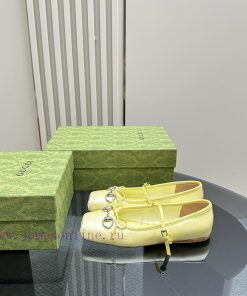 GUCCI25/Early Spring Hot Horse Buckle Ballet Shoes Fashion Show New Director's Color and Realz1x8fk2