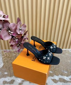 Top LV | Louis Vuitton2024 early spring new mid antique style sandals featuring rear empty sbxb16ew0