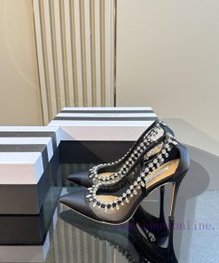 Aquazzura | Golden Pineapple New Product Crystal Diamond Single Shoes_______________________119bvvgb