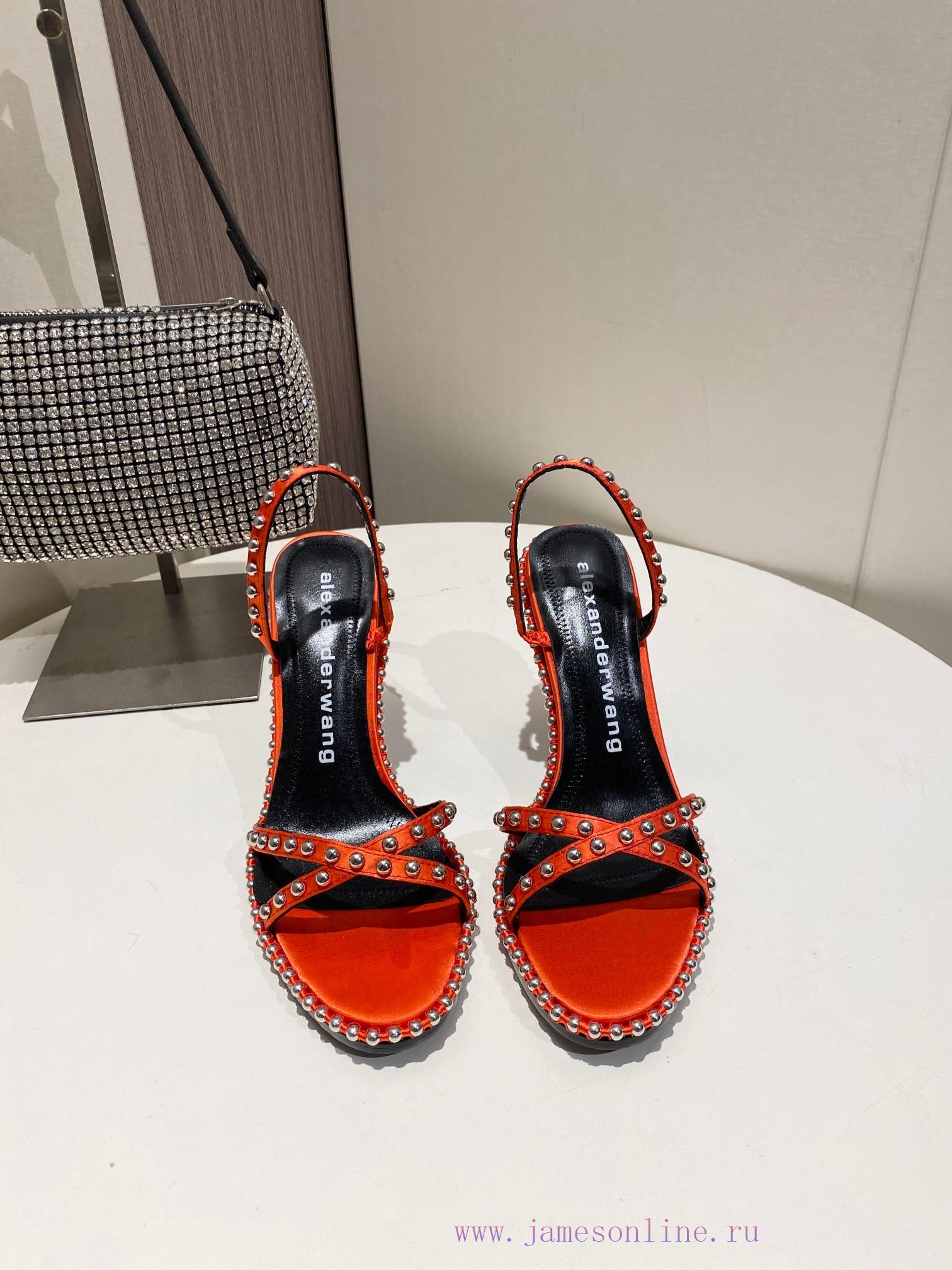Alexander Wang Spring/Summer King High Quality High Heel Sandals Original logo with white lex5lysf4l - Image 2